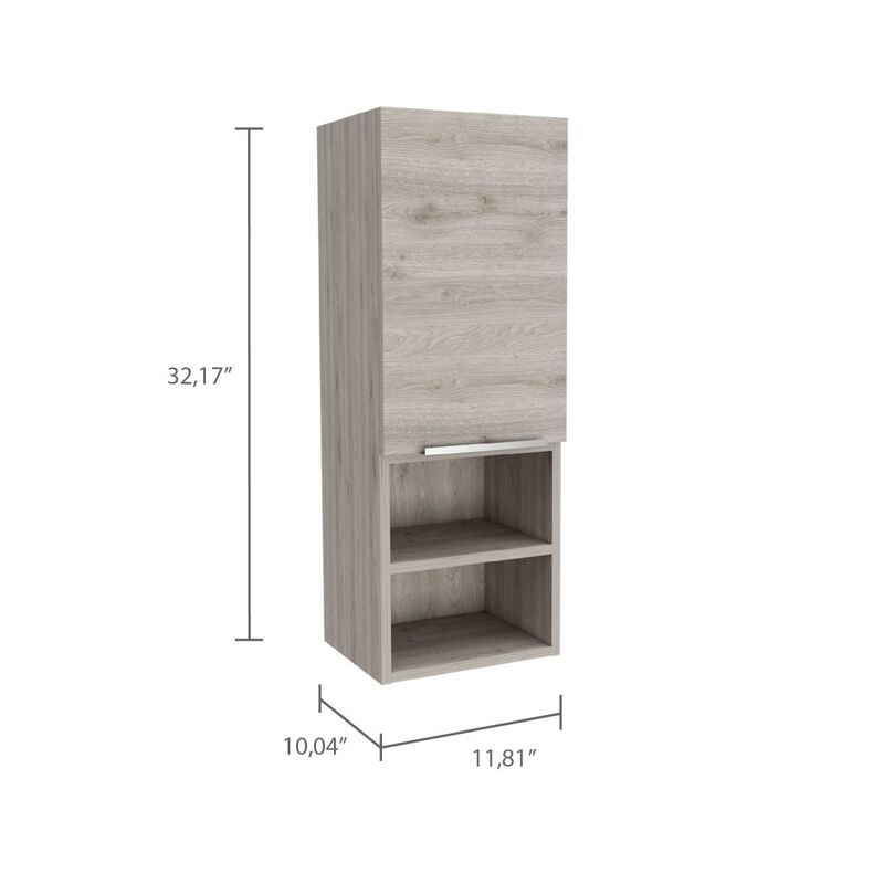 Beardsley 2-Shelf Bathroom Cabinet Light Grey