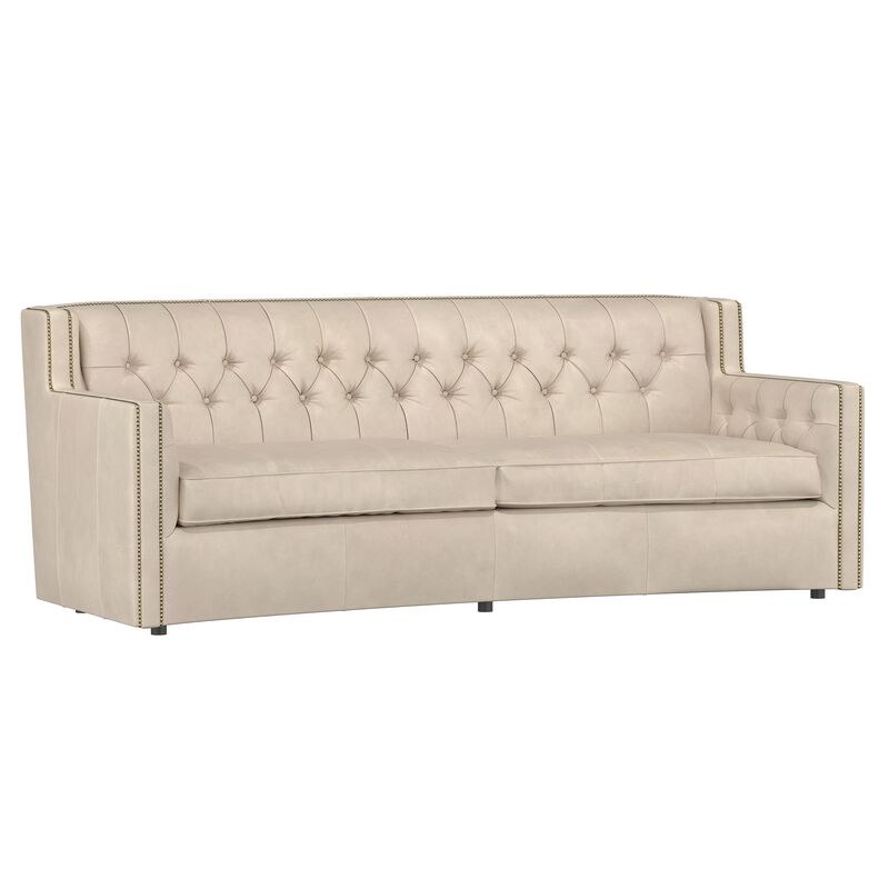 Living Candace Leather Sofa in White