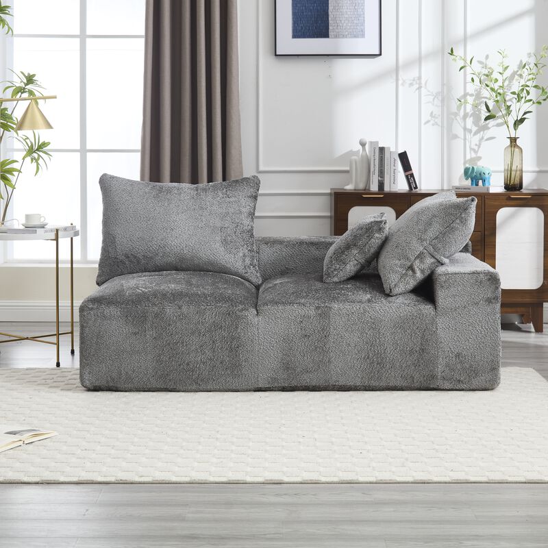 Merax Modern Deep Seat Chenille Fabric Sofa Couch