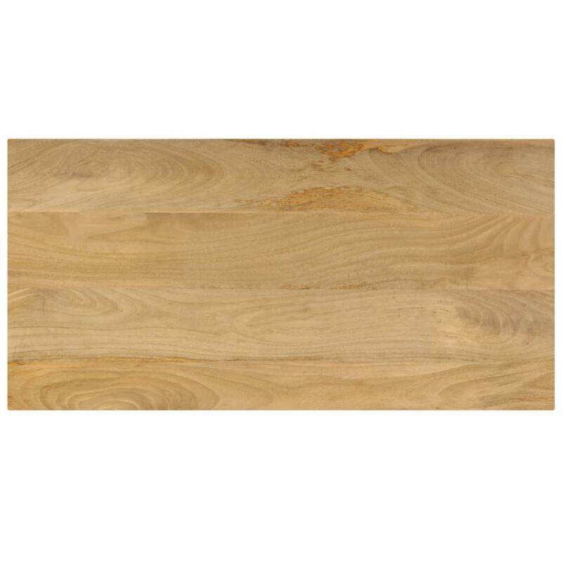 vidaXL Coffee Table 43.3"x19.7"x13.8" Solid Mango Wood and Steel