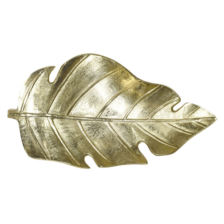 Handmade Decorative Gold Color Coated 6.49 x 3.14 x 0.7 Inches Aluminium Tray 059AB BBH Home's