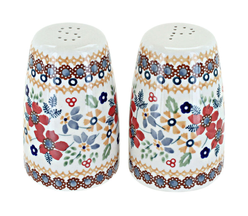 Blue Rose Polish Pottery Salt & Pepper Shaker