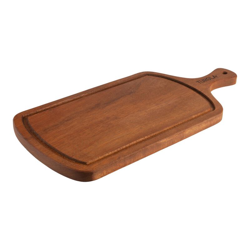 Wood 19" x 9" Rectangular Brown Wood Serving