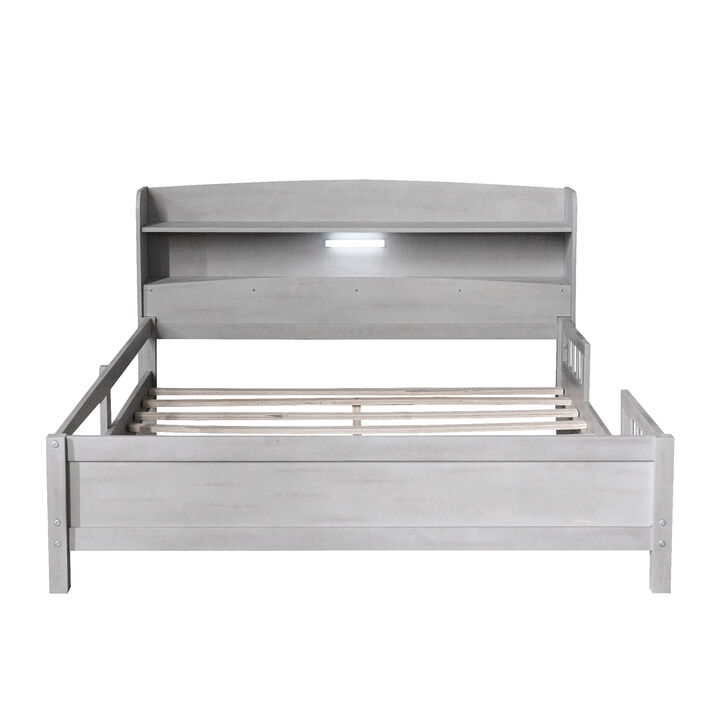 Merax Platform Bed with Built-in LED Light