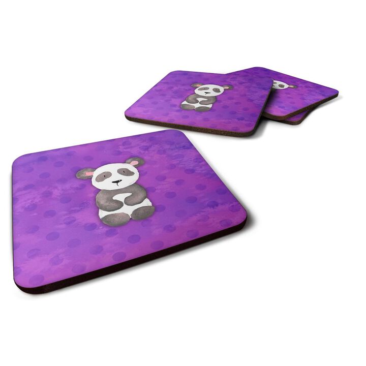 Caroline's Treasures Polkadot Panda Bear Watercolor Decorative coasters, 3.5, Multicolor