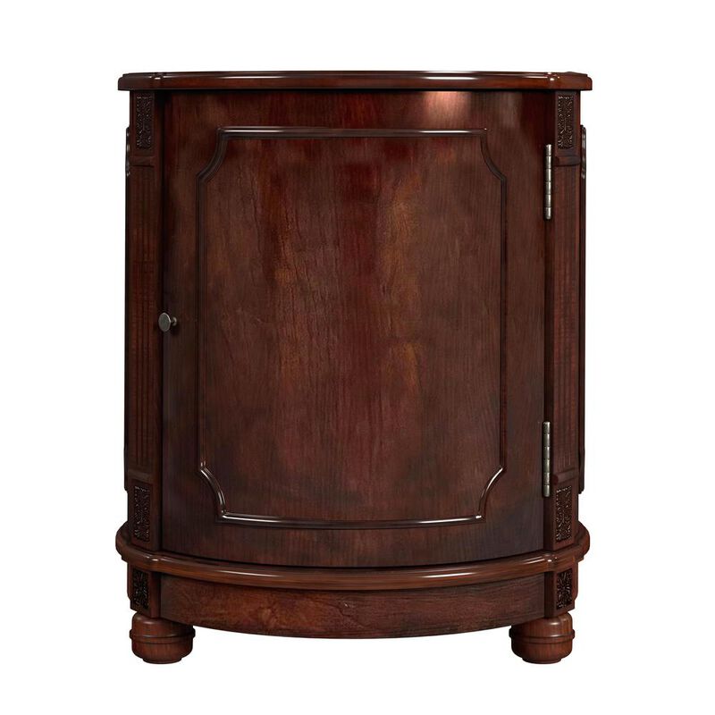 Drum 20"W Drum Side Table, Dark Brown, Belen Kox