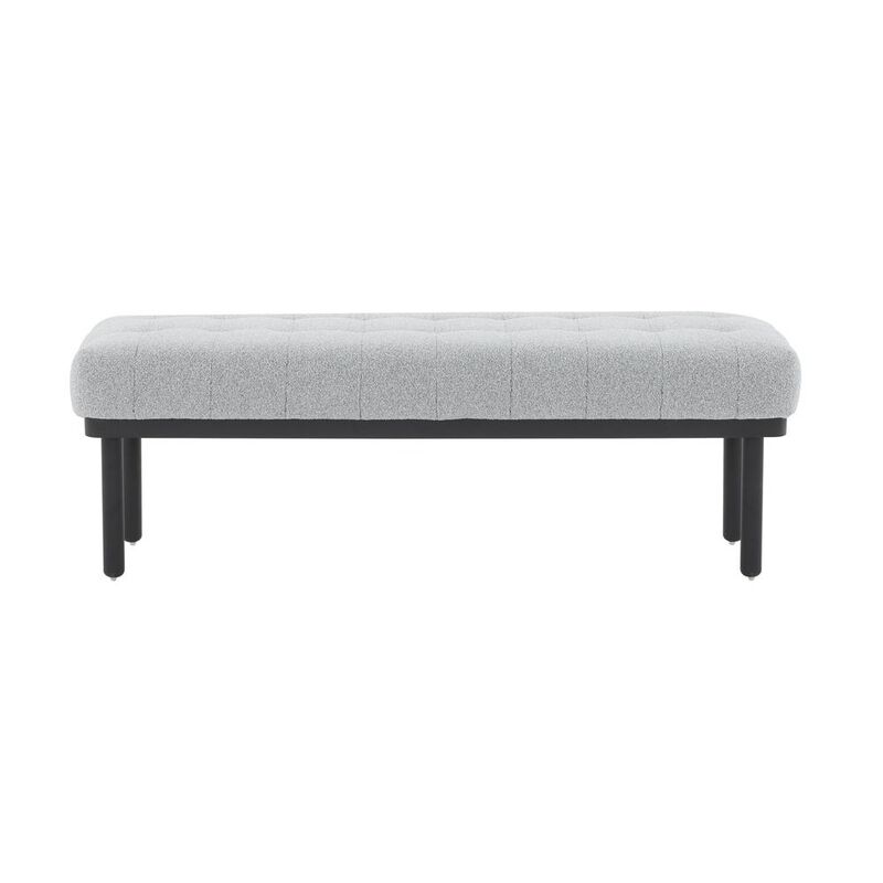 Belen Kox Graceful Boucle Midcentury Bench, Belen Kox