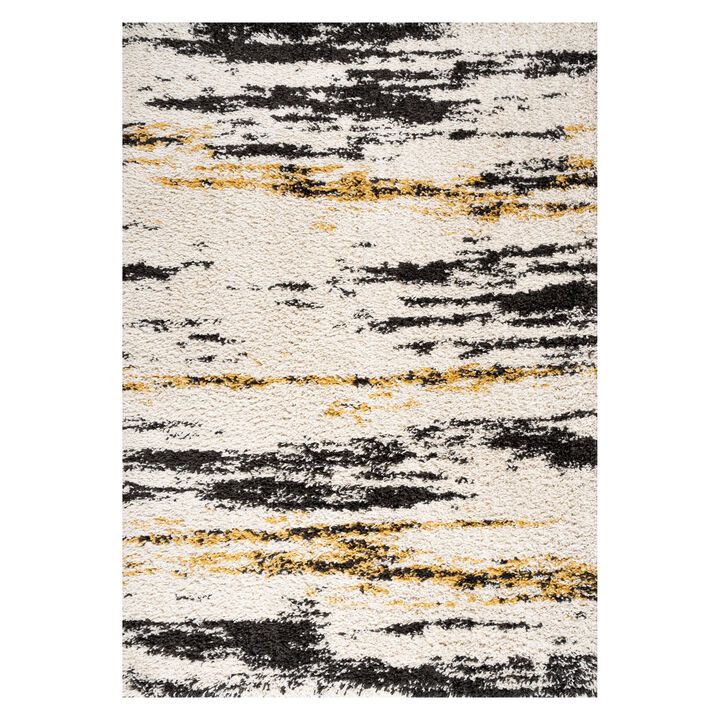 Nova Modern Bold Strie Shag Area Rug