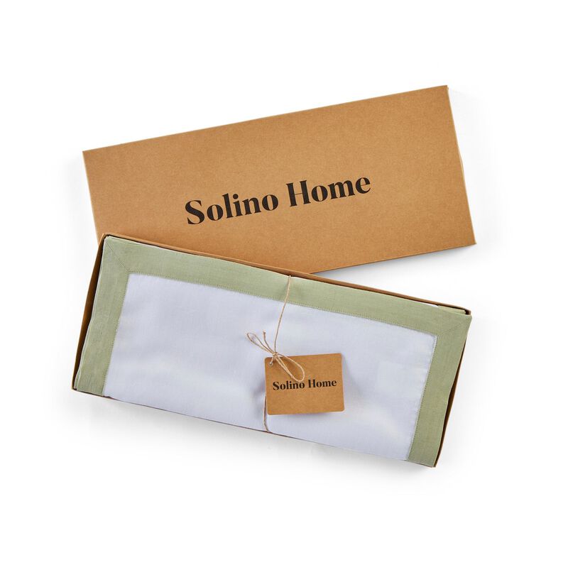 Solino Home 100% Pure Linen Table Runner 14 x 72 Inch | Classic