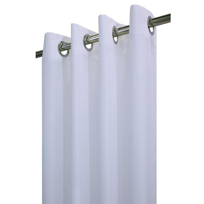 Commonwealth Seascapes Light Filtering Satiny Look and Feel Provide Privacy Grommet Outdoor Panel Pair Each White