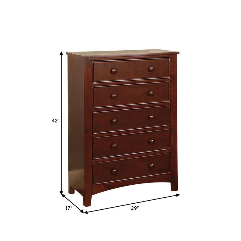 Transitional Style Wooden Chest, Brown-Benzara
