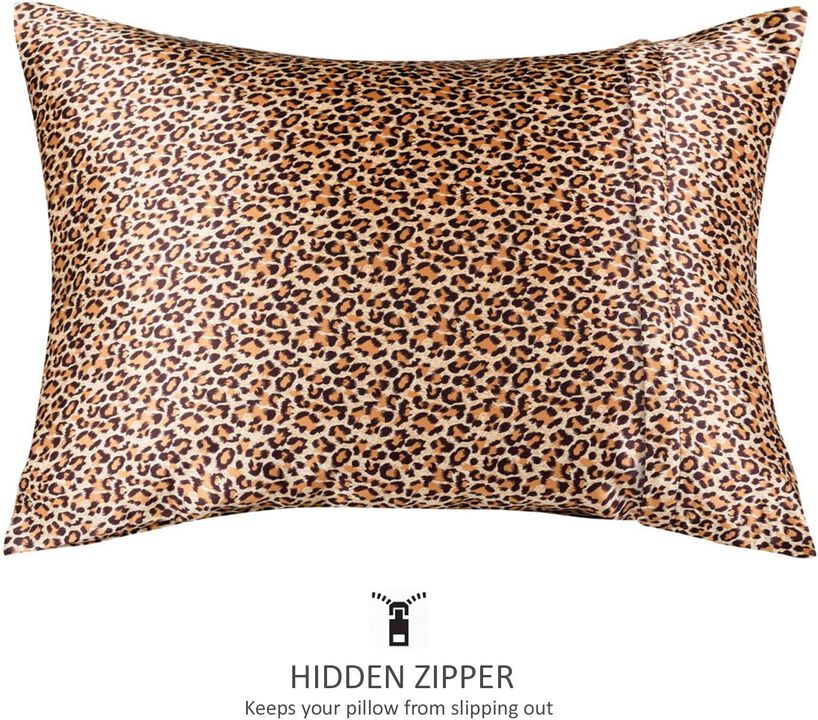 Satin Pillow Case with Zipper - Luxury Pillow Cover (Pillowcase Set of 2)