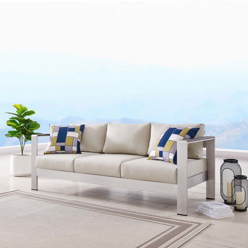 Modway - Shore Outdoor Patio Aluminum Sofa