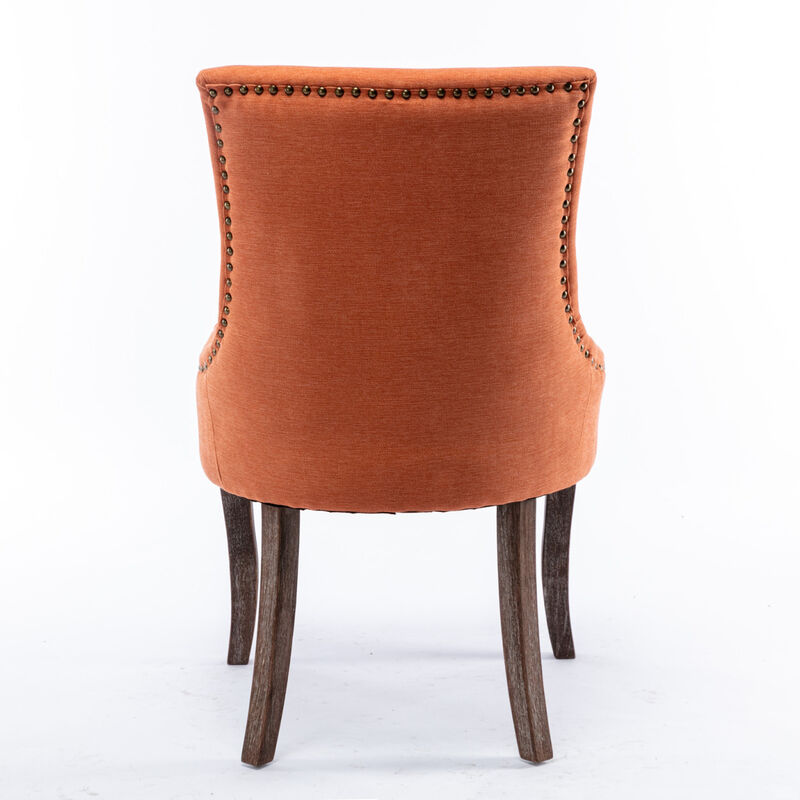 Set of 2 Ultra Side Dining Chairs, Orange