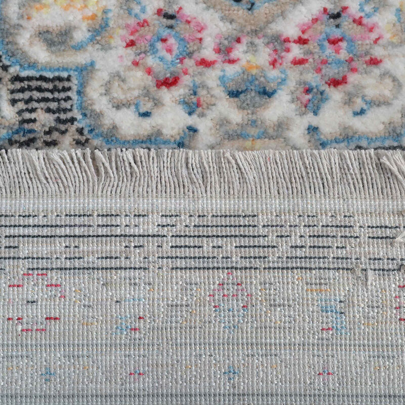 RUGSOTIC CARPETS MACHINE MADE POLYESTER AREA RUGS  - 5'x7'10'', Rectangle Shape, Multicolor Color, Classic Oriental Traditional  Design, Low Pile Machine Made Area Rugs (M00091)