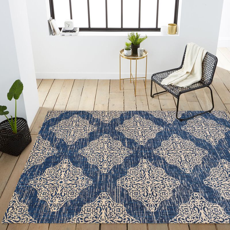Tuscany Ornate Medallions Indoor/Outdoor Area Rug