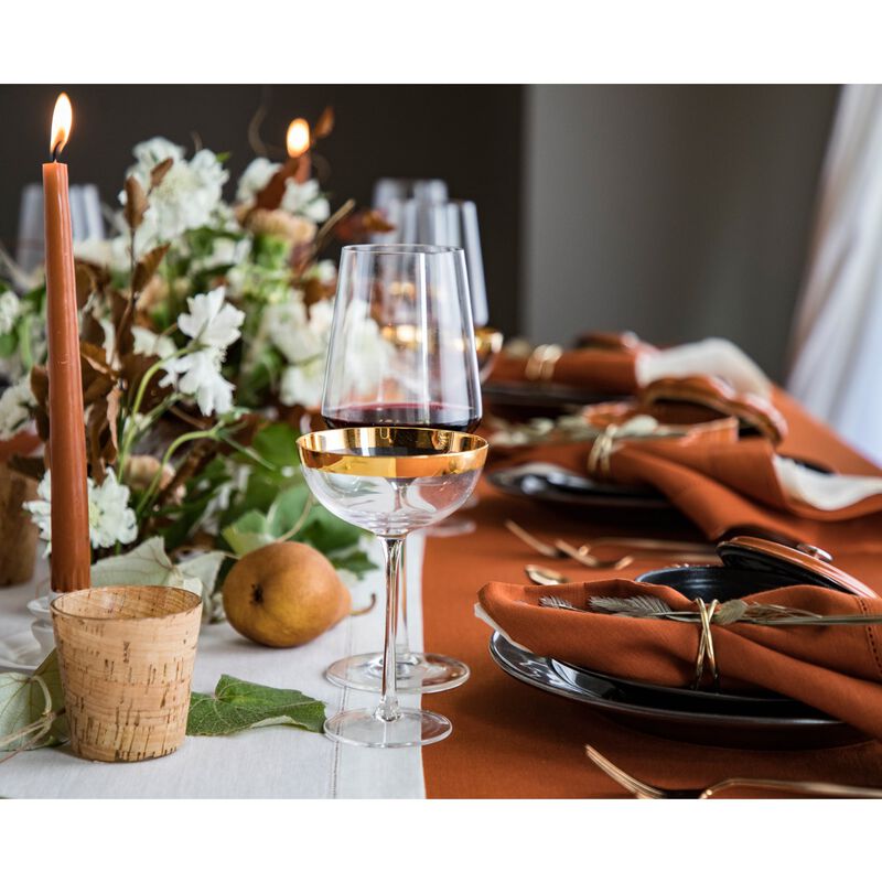 Solino Home 100% Pure Linen Placemats Set of 4 - 14 x 19 Inch | Classic Hemstitch