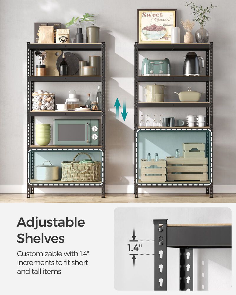 5-Tier Storage Shelves Set of 2