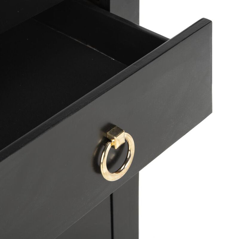 Safavieh Dion 3 Drawer Chest, Black/Gold