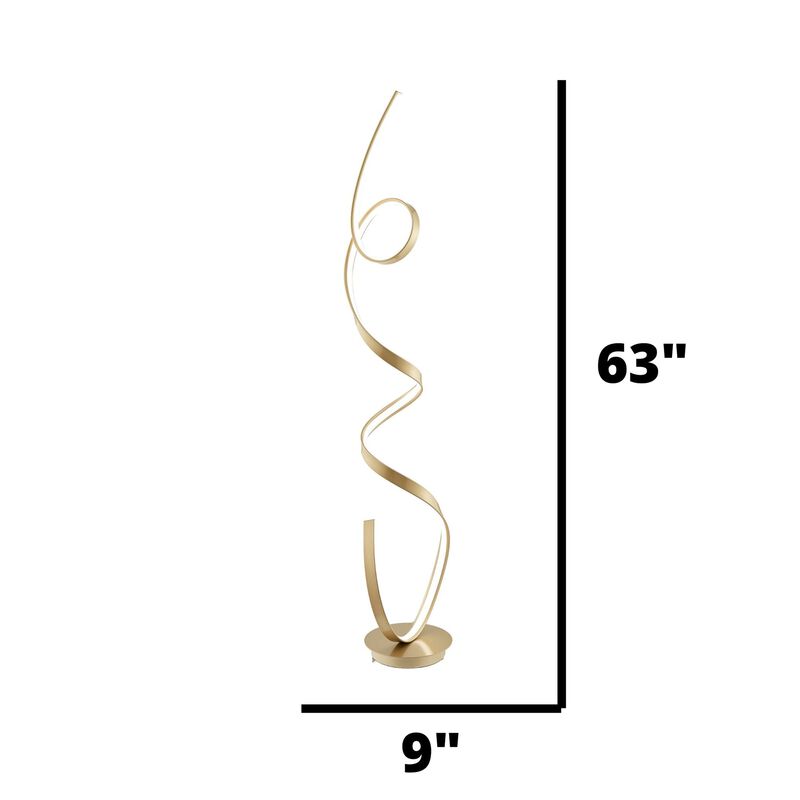 Amsterdam Floor Lamp White Metal Dimmable Integrated LED