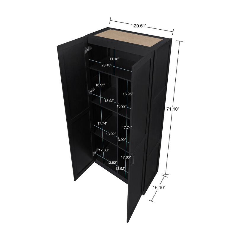 Hopkins Black Storage Closet (Set of 2)