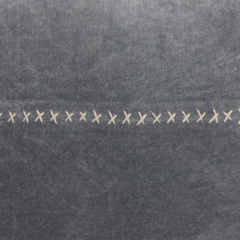 Hivvago Wide Tasseled Marble Steel Blue Throw Pillow