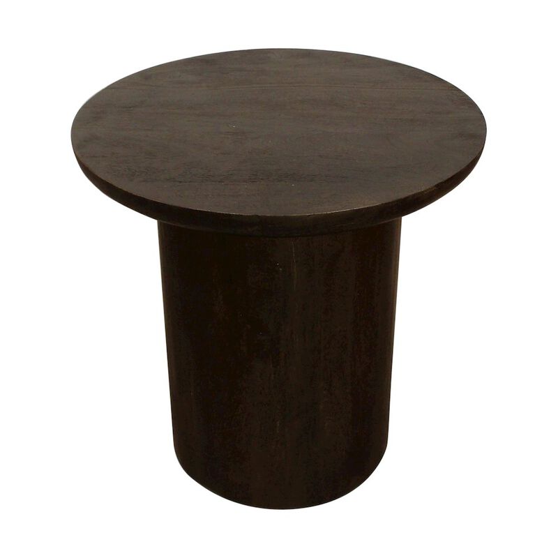 Alex Hamilton Sullivan 24'' Solid Wood Round End Table in Dark Brown Finish