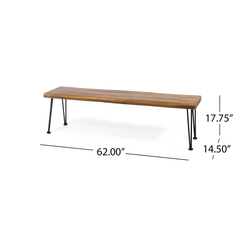 Merax Outdoor Acacia Wood Bench Chair