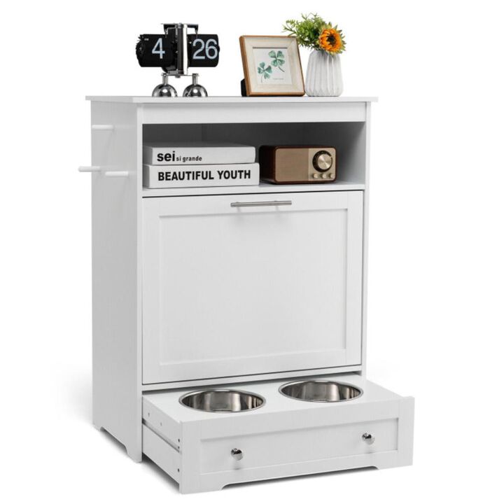 Hivvago Pet Feeder Station with Stainless Steel Bowl