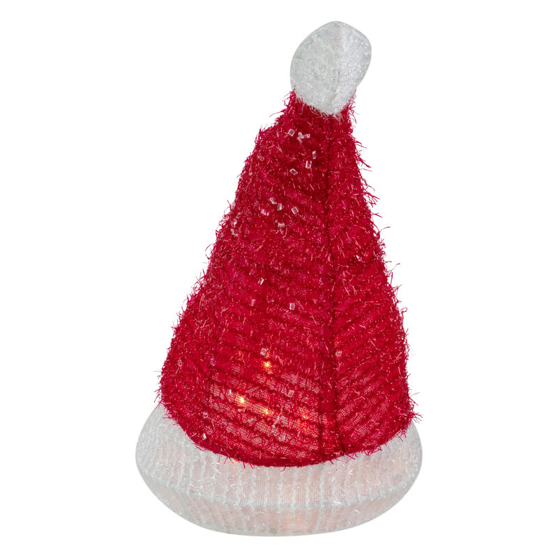 12.25" Lighted Santa Hat Christmas Tree Topper  Clear Lights