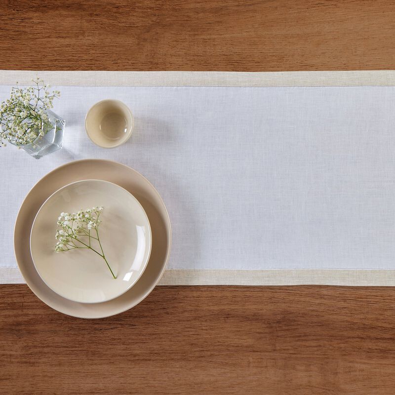 Solino Home 100% Pure Linen Table Runner 14 x 72 Inch | Classic