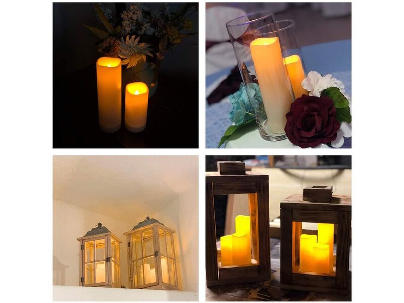 Aignis Flameless LED Candles Battery Operated with 10-Key Remote and Timer