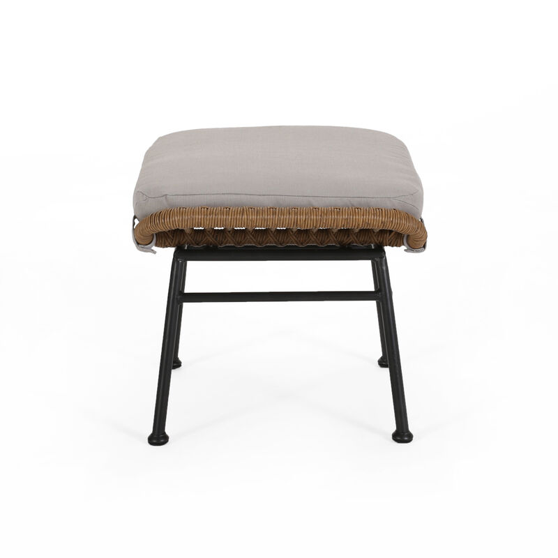 Merax Outdoor Patio PE Wicker Chairs Stools