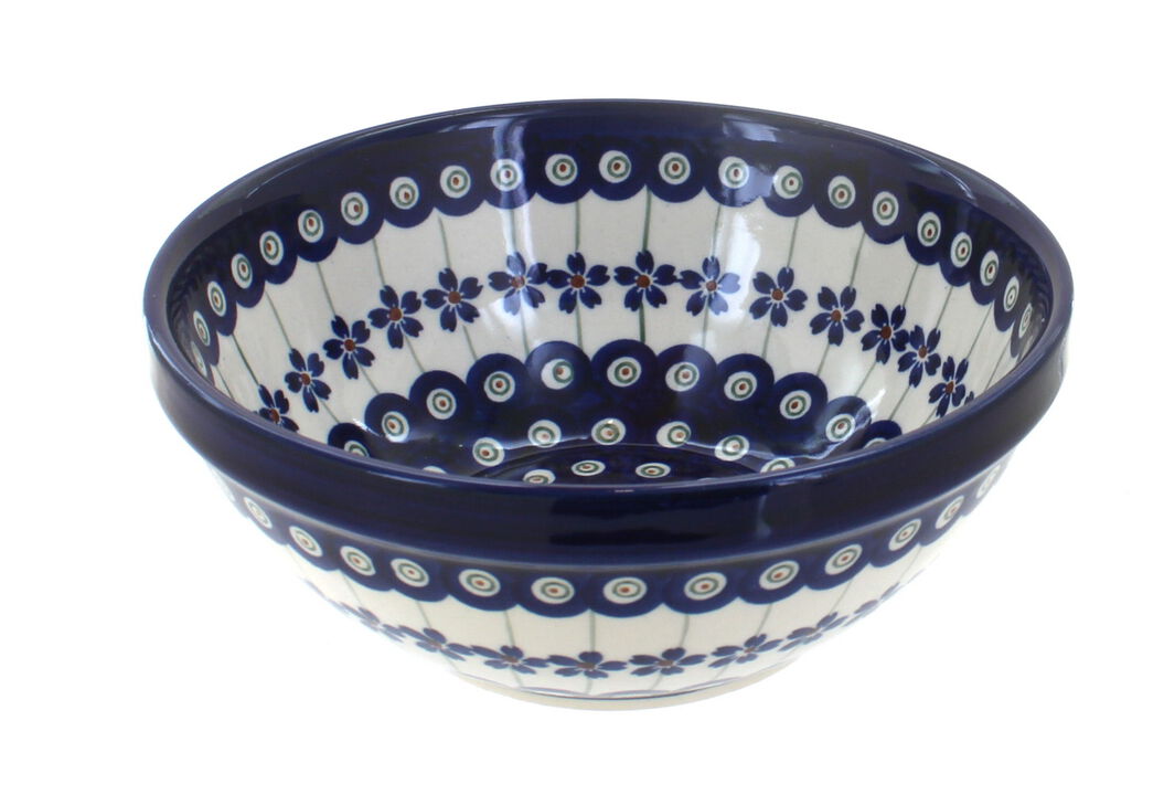 Blue Rose Polish Pottery Zara Small Serving Bowl