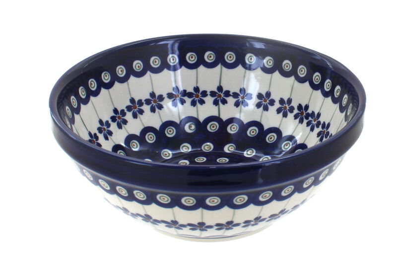 Blue Rose Polish Pottery Zara Small Serving Bowl