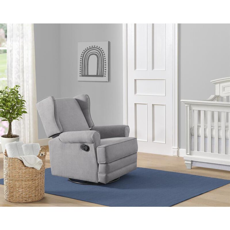 Oxford Baby Teegan Swivel Rocker / Recliner Gray