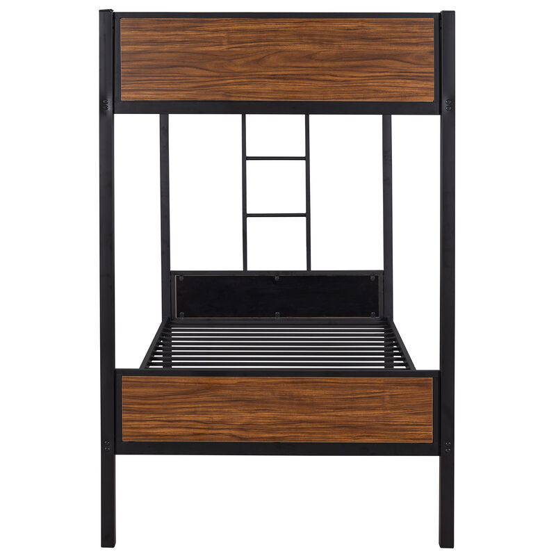 Merax Steel Frame Bunk Bed with Safety Rail