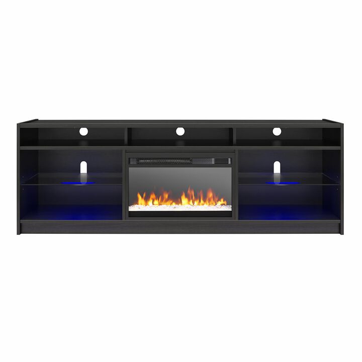 Ameriwood Home Terrene Fireplace Space Heater TV Stand for TVs up to 75"