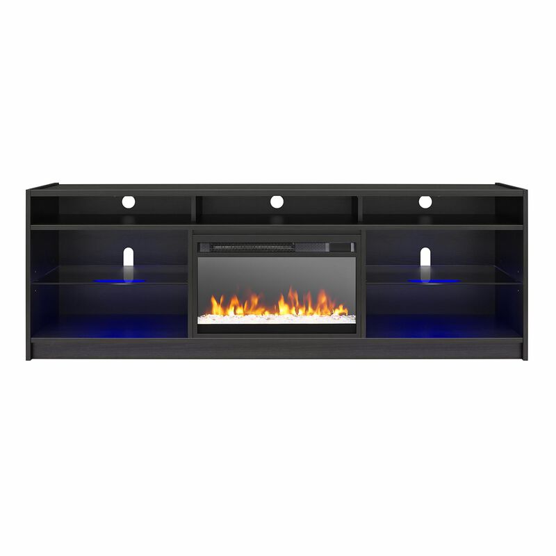 Ameriwood Home Terrene Fireplace Space Heater TV Stand for TVs up to 75"