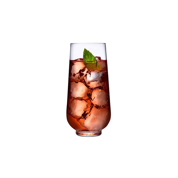Hepburn Crystal Long Drink Glasses 14 oz. (Set of 4)
