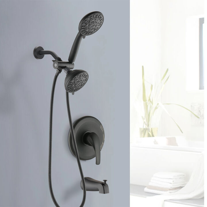 High Pressure Rain Shower System with Tub Spout