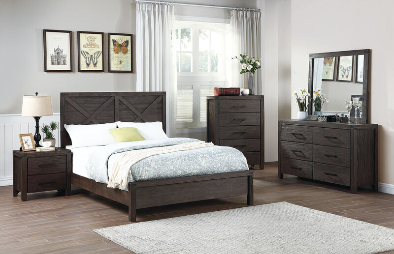 Streamdale 2 Drawers Nightstand In Dark
