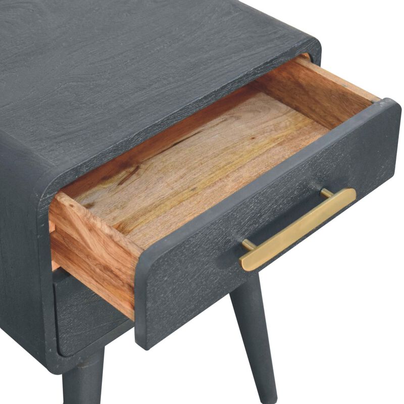 Artisan Furniture Solid Wood Midnight Teal Bedside Table