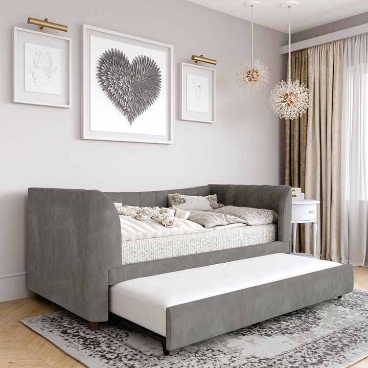 Little Seeds Valentina Upholstered Daybed with Trundle