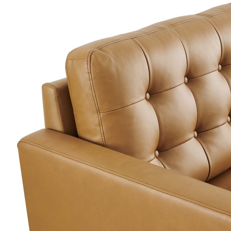Exalt Tufted Vegan Leather Loveseat