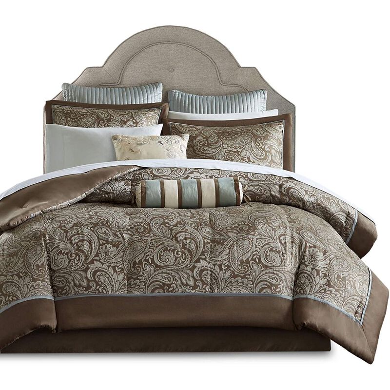 Hivvago 12 Piece Cotton Polyester Comforter Set