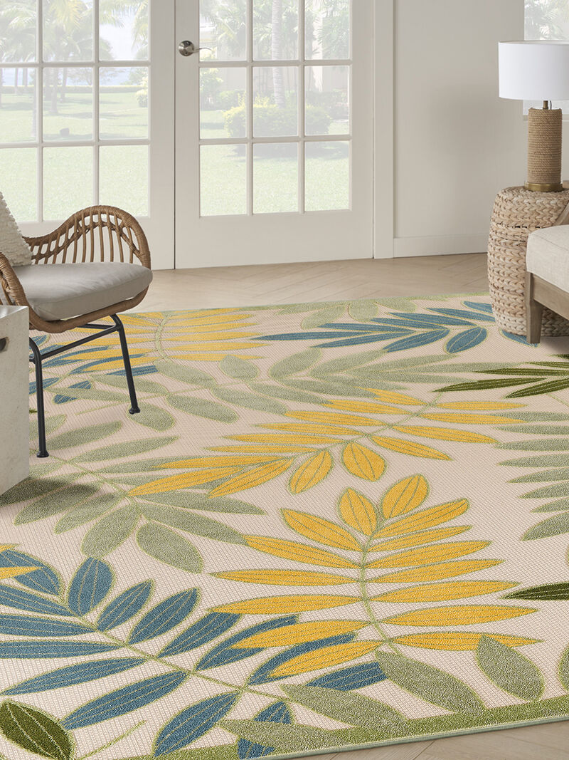 Aloha ALH18 Green/Multicolor 6' x 9' Rug