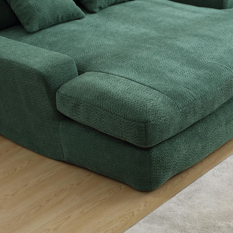 Merax Chenille 2-seater Lazy Sofa With 5 Back Pillows