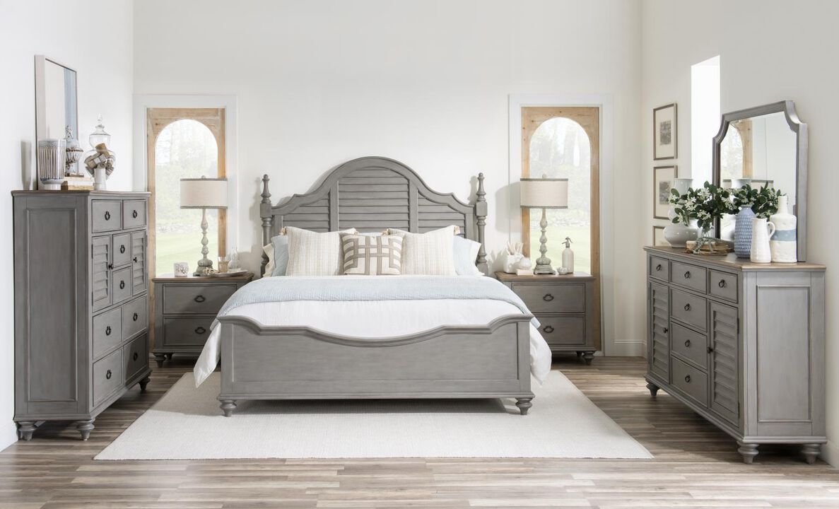 Kingston Louvered King Poster Bed