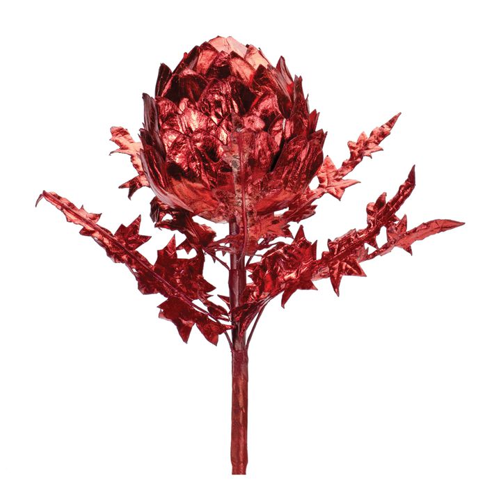 Metallic Artichoke Artificial Flower Stem for Stylish Home Décor and Arrangements (Set of 2)